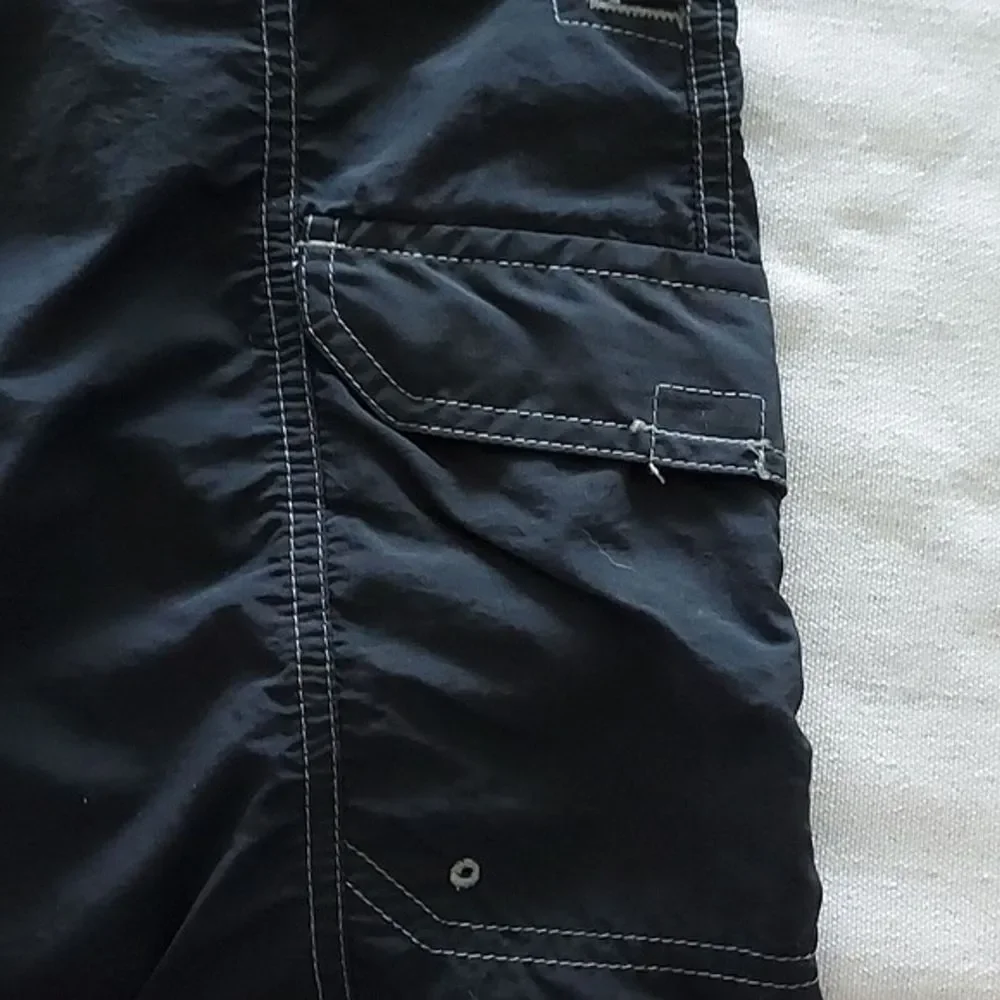 Columbia Men's Large Bathing Suit‎ Swimwear Swim Trunks Mulitpocket Black